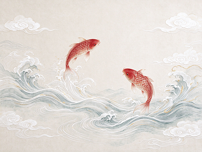 中式壁画 壁画 壁布 中式装饰画