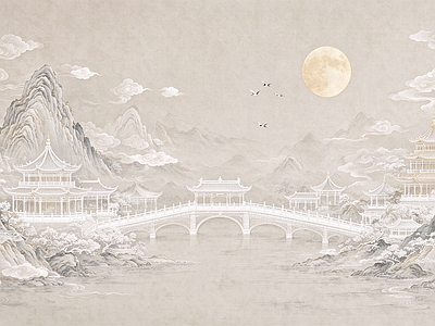 中式壁画