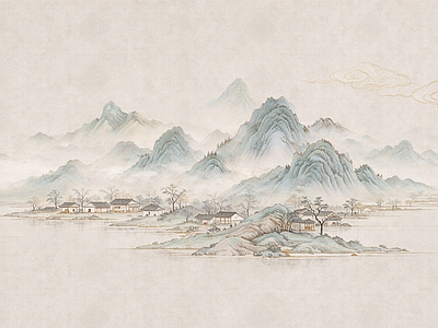 中式壁画