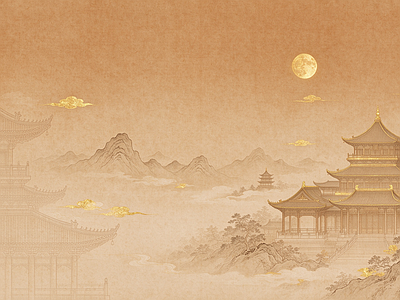中式壁画 壁画 壁布 中式壁画