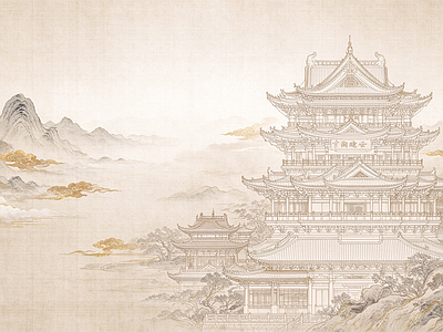 中式壁画 壁画 壁布 中式装饰画 挂画