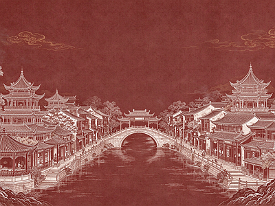 中式壁画 壁画 壁布