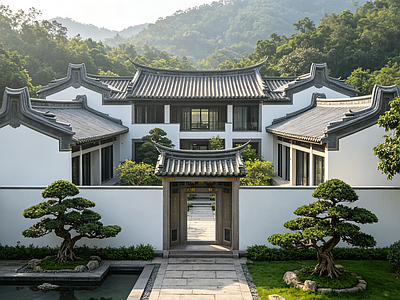 户外HDR 合院别墅