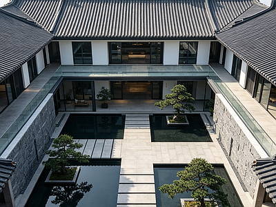 户外HDR 合院别墅