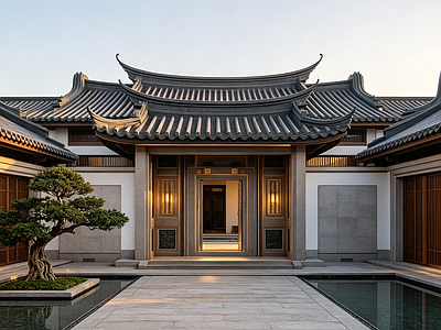 户外HDR 合院别墅