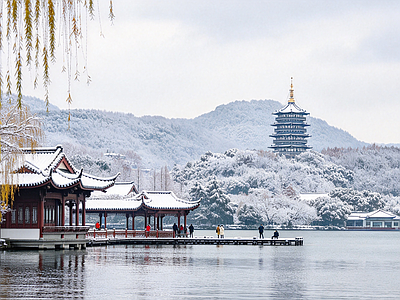 户外HDR 公园 雪景