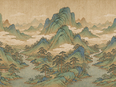 中式壁画