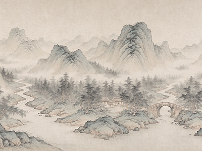 中式壁画