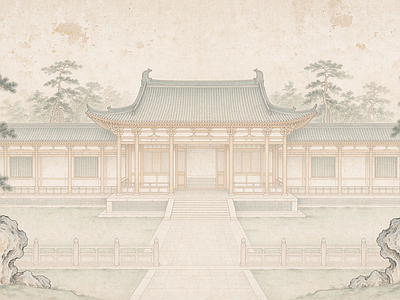 中式壁画