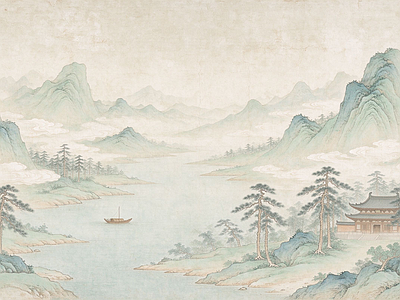 中式壁画