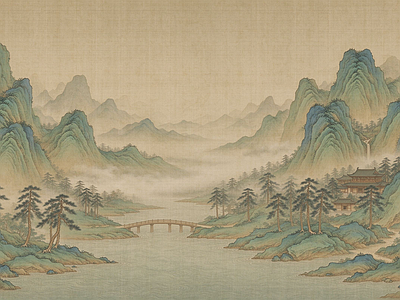 中式壁画
