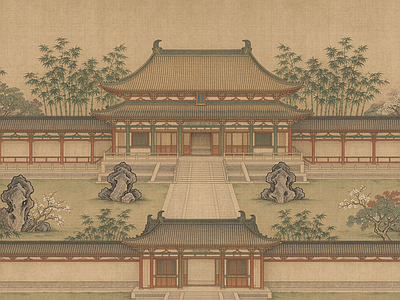 中式壁画