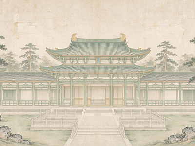 中式壁画