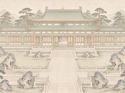 中式壁画