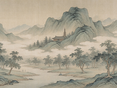 中式壁画 中式挂画 中式壁画