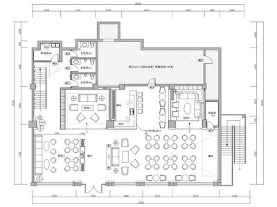 ​工业风复古loft酒吧项目施工图+效果图