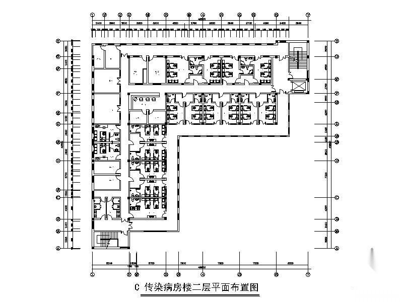 某医院传染病及后勤楼平面图