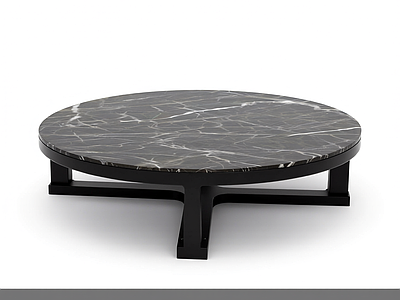 大理石圆茶几