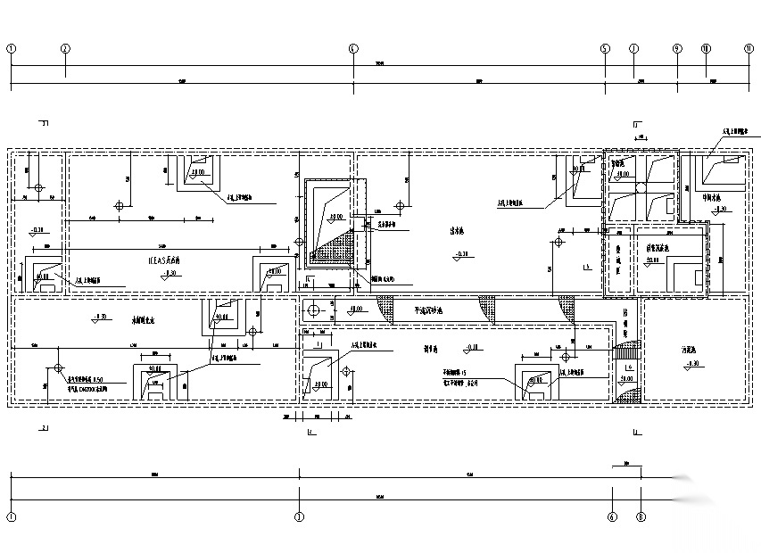 [云南]科研楼中水处理工艺流程施工图