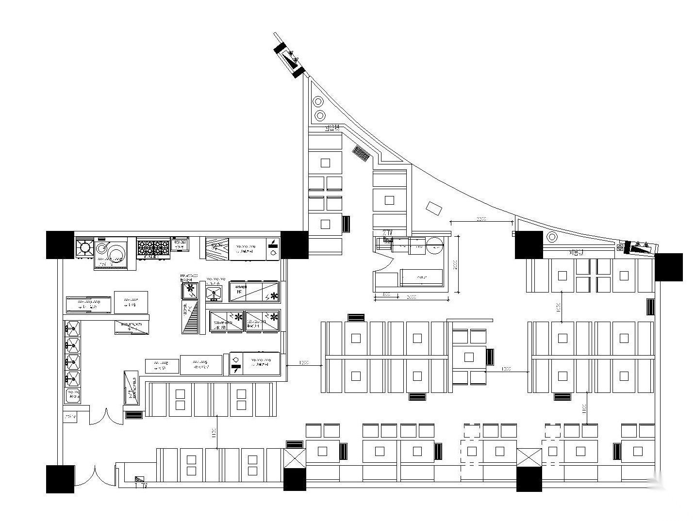 现代简约风格中餐厅全套施工图附效果图