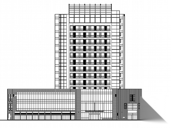 某沿街十四层酒店式公寓建筑施工图