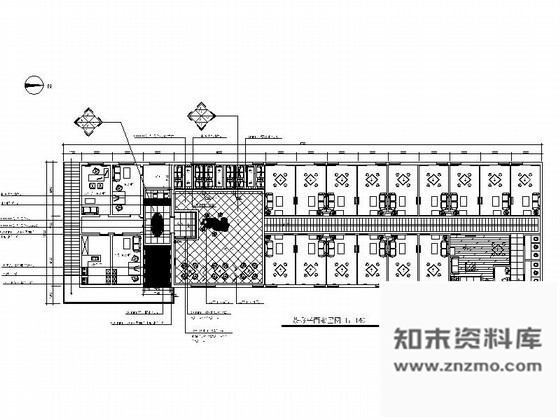 施工图西安社区茶艺中心室内装修图