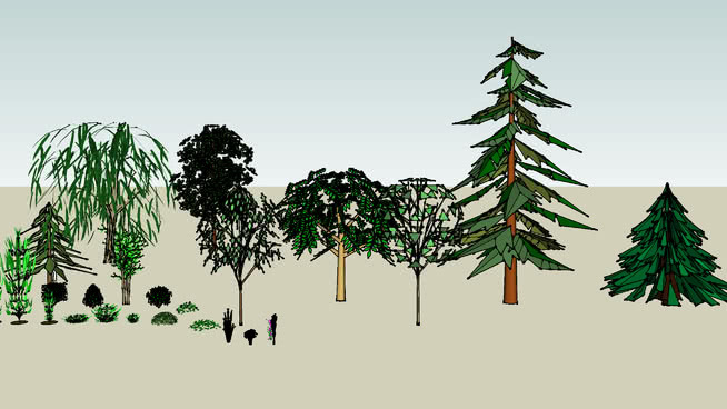 树丛采集 画 植物 沙滩 其他 室外