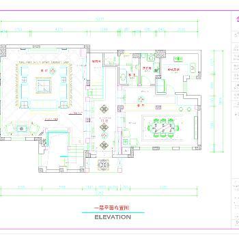 蓝湖郡别墅装饰施工图dwg文件下载