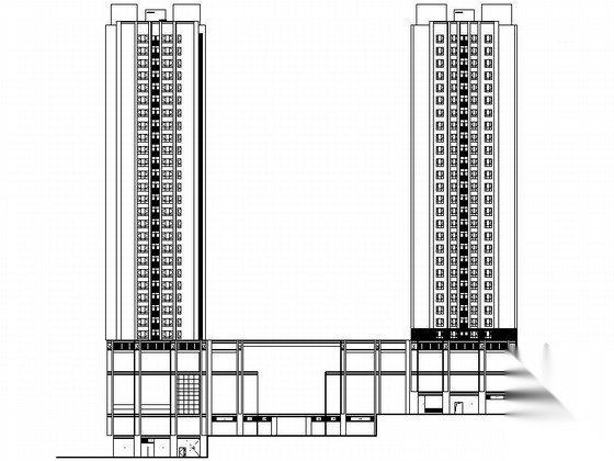 [重庆]某二十八层双塔商住楼建筑施工图（含节能说明）