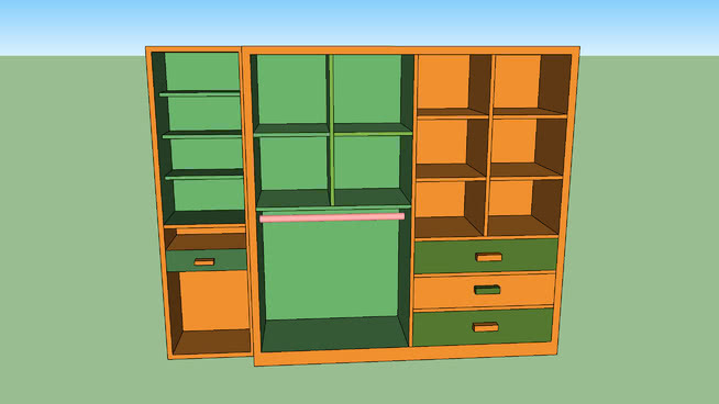在孩子的卧室wardrobes 垃圾箱
