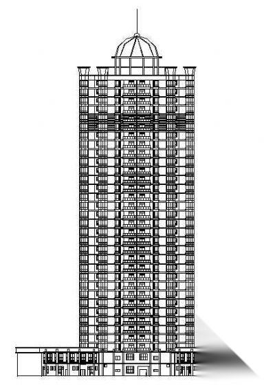 某三十三层高层商住楼建筑方案图