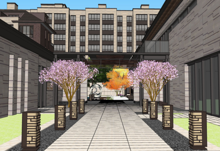 [上海]万科云间传奇居住区示范区及大区概念方案文本-... 居住区景观