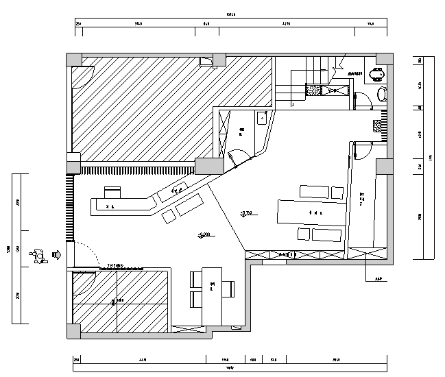 混搭风格休闲足浴馆设计施工图（附效果图