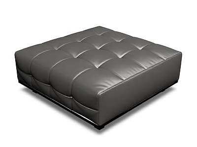 灰色皮革方形坐垫