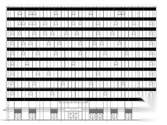 [上海]现代风格商务酒店建筑施工图（2015年图纸 顶...