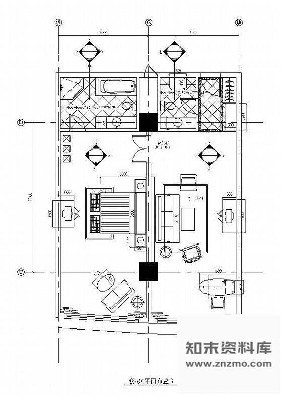 施工图国际大酒店套房设计图Ⅱ