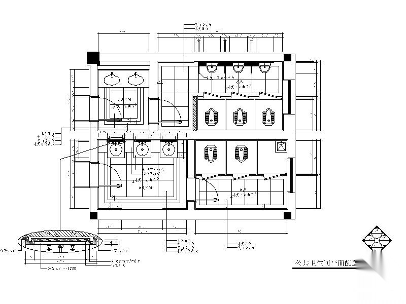 某酒店公共卫生间装修图 公区