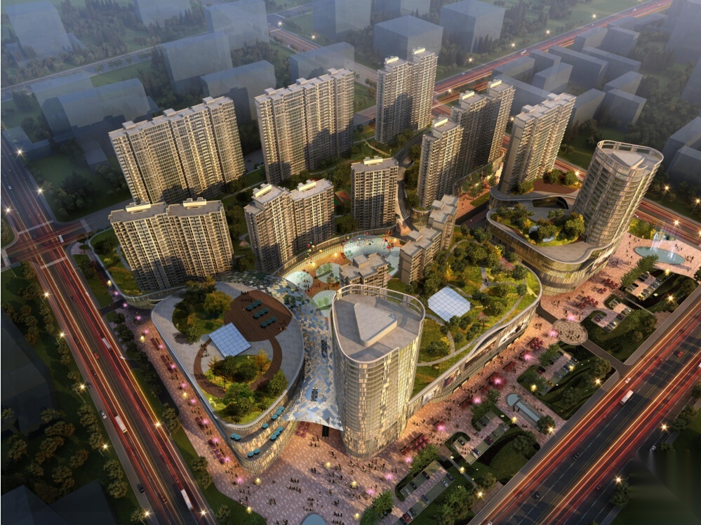 [江苏]大型城市综合体建筑设计方案文本（含住宅，商业、... 规划设计