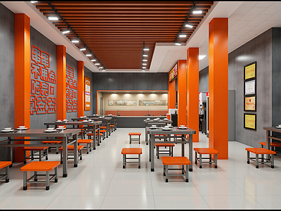 工业风快餐店
