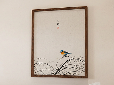 栖鸟主题设计挂画挂画