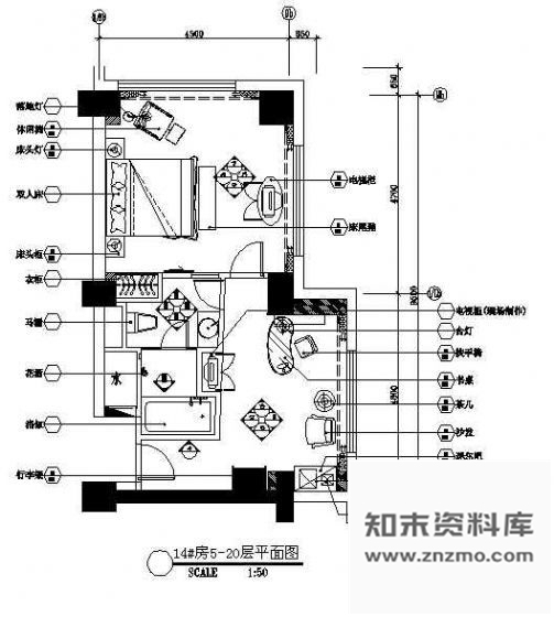 施工图五星酒店套房图纸