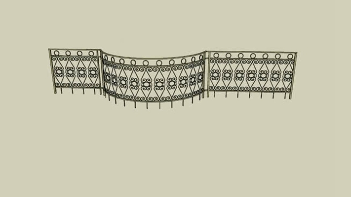 栅栏 草图大师模型