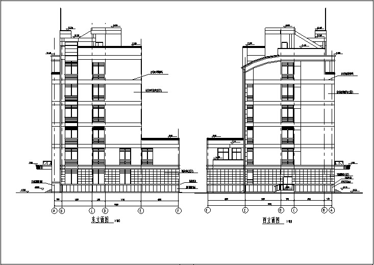 现代多层办公建筑设计全套施工图CAD