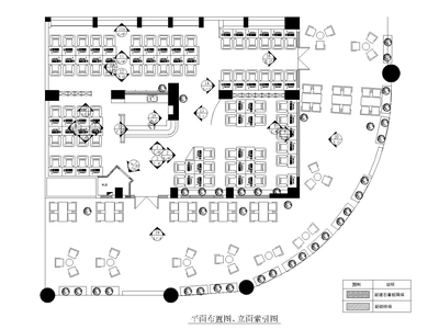 工业化LOFT风格网吧网咖施工图_附效果图