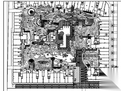 福清某家园小区景观绿化设计施工图 居住区景观