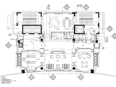 [江苏]办公楼九层现代商务会所空间施工图