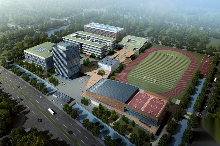 [浙江]宁波东部新城核心区高级中学建筑设计方案文本