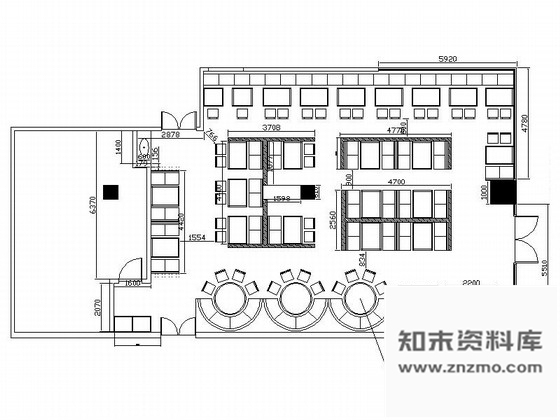 施工图济南温雅清新高档特色餐厅装修施工图含效果