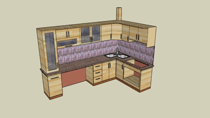 厨房壁柜 草图大师模型