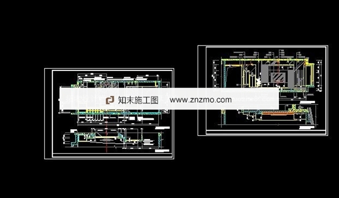 现代电视墙立面图